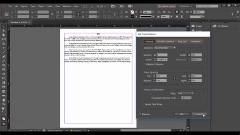 indesign master text frame.